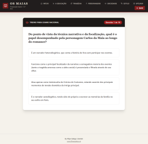 Os Maias Quiz Os Maias Quiz