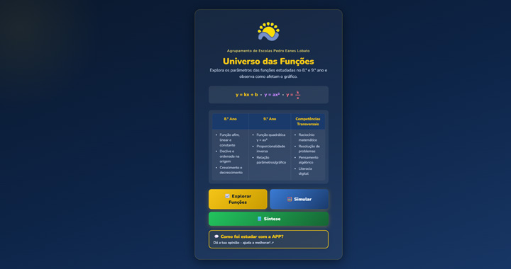 App - O universo das funções Universo das Funções