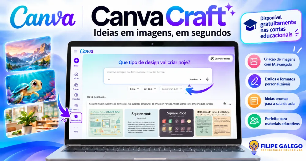 Canva Craft: um dos melhores geradores de imagem, gratuito para professores Canva Craft