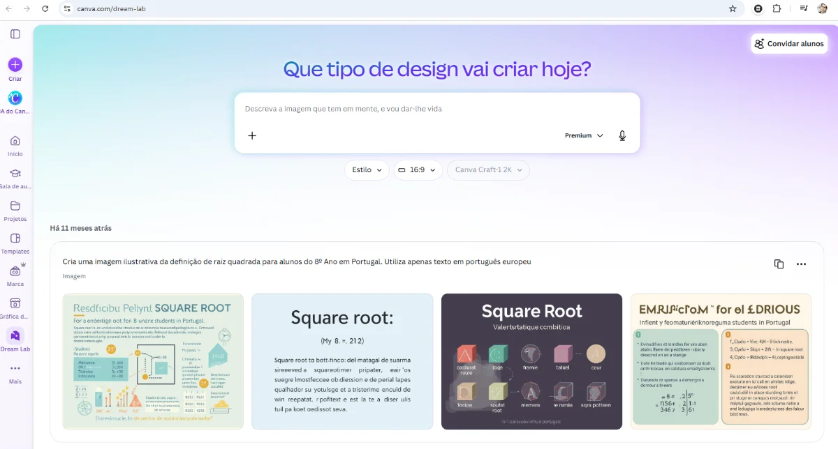 Canva Craft: um dos melhores geradores de imagem, gratuito para professores Anúncio do Canva Craft, o novo modelo de geração de imagem do Canva
